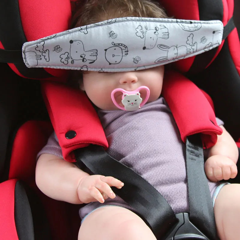 Front view of a unisex baby car seat accessory, head & neck support for safe travel.