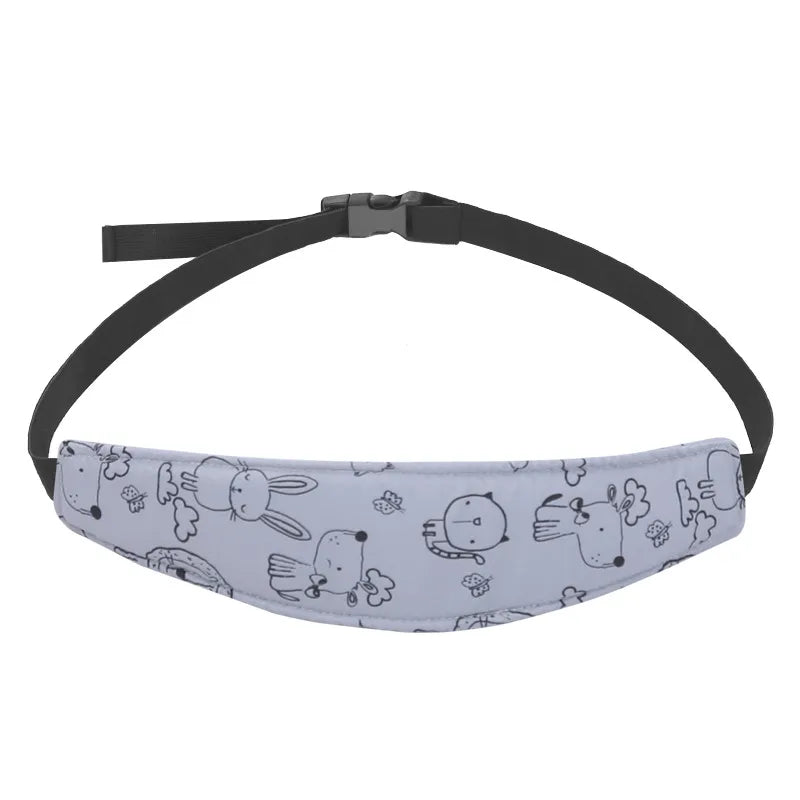 Plush unisex kids' car seat head support pillow, anti-static, suitable for babies & toddlers.