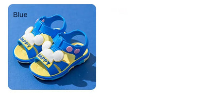 Unisex kids summer sandals with animal print, quick dry infant toddler footwear