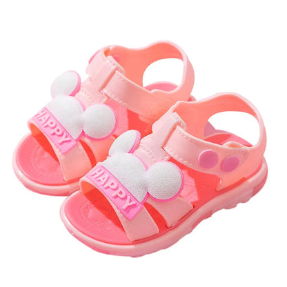 Baby character summer sandals, lightweight unisex toddler shoes perfect for pool