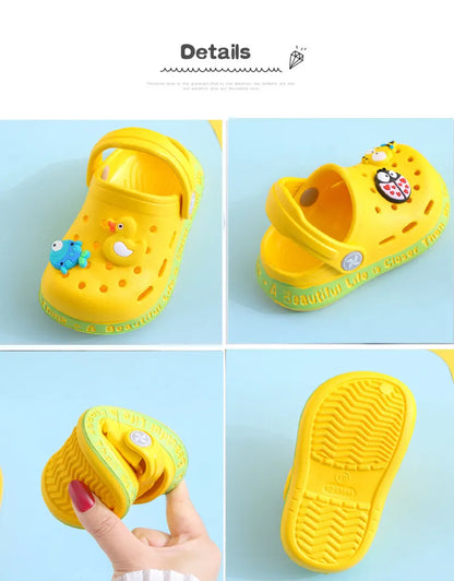 Bright cartoon non-slip sandals for babies, lightweight and comfortable summer shoes