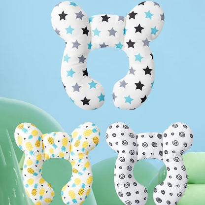 Cartoon U-shaped neck support pillow for children, ideal for naps and long car journeys