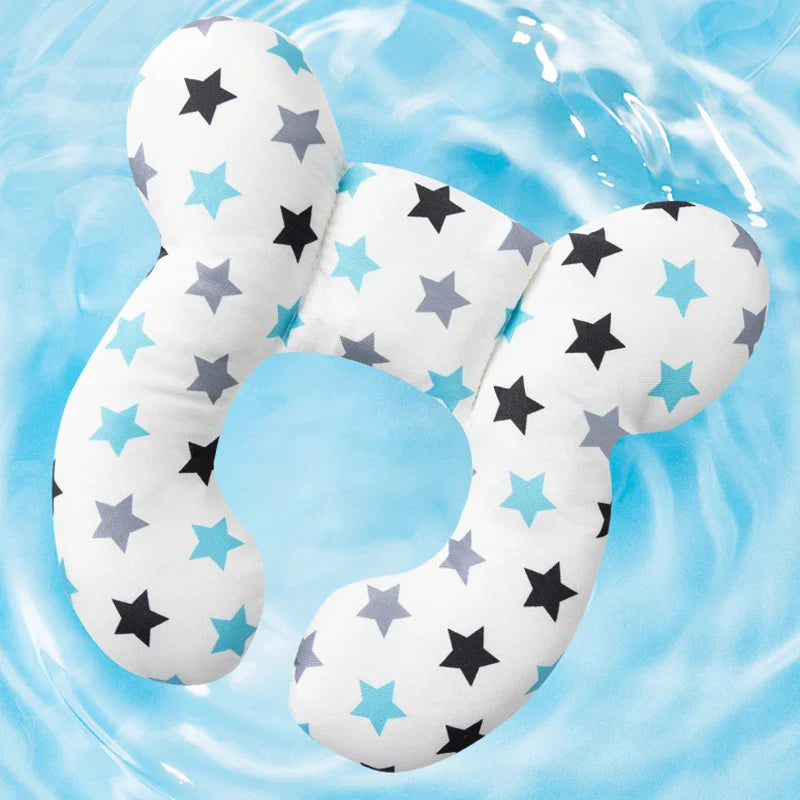 Toddler comfort U-shaped pillow, cartoon pattern, providing head support for nursing & travel