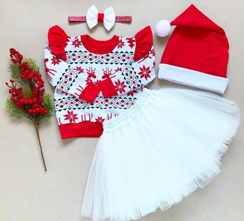 Perfect holiday party outfit: a festive Christmas apparel set for toddlers and children.