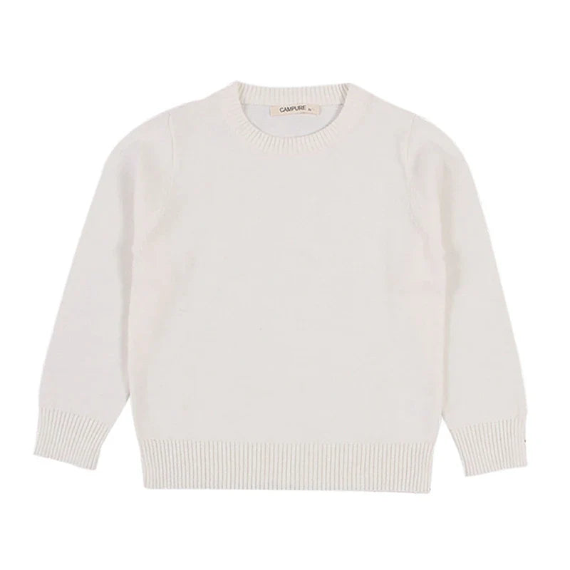 Toddler's warm chunky cable knit sweater, comfortable and durable