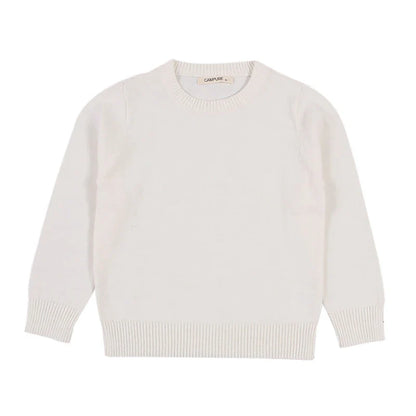 Toddler's warm chunky cable knit sweater, comfortable and durable
