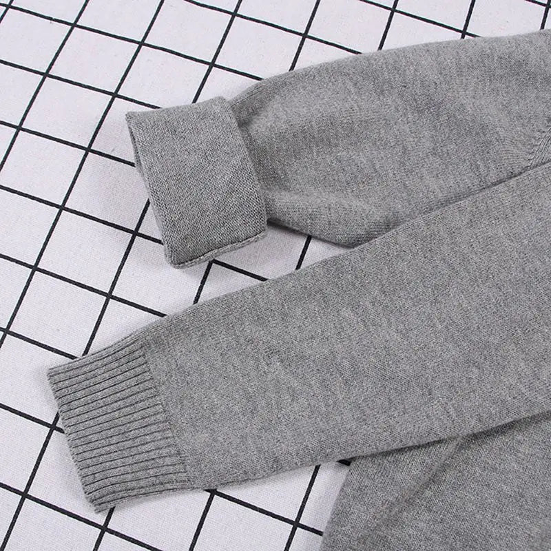 Kids' autumn winter chunky cable knit sweater, polyester knit material
