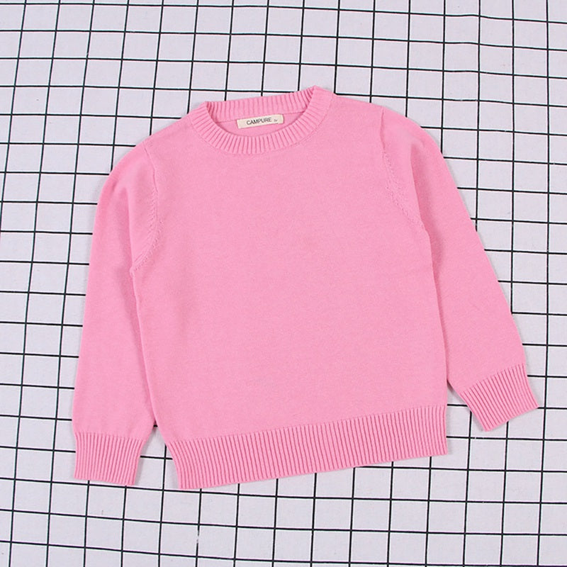 Soft polyester knit chunky cable knit sweater, comfortable for children