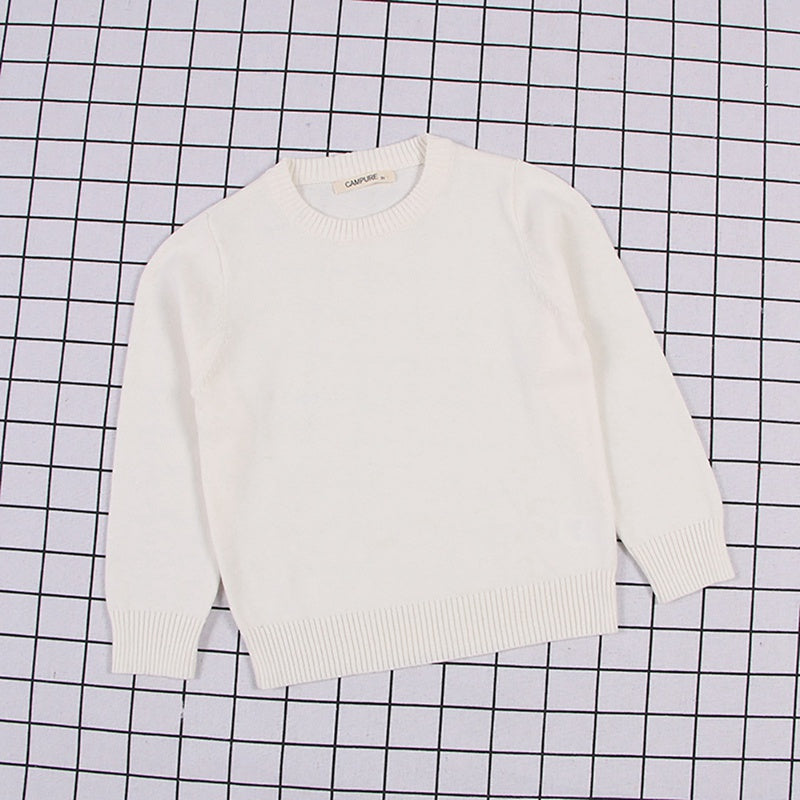 Toddler apparel: O-neck chunky cable knit sweater, perfect for cool weather