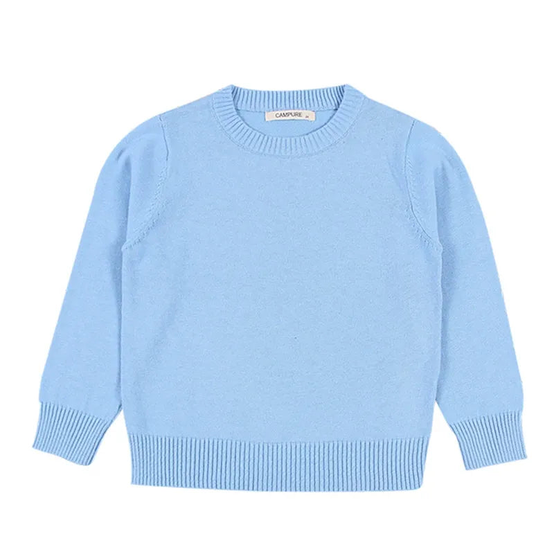 Kids' chunky cable knit sweater in a vibrant color, autumn winter wear