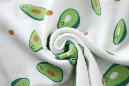 Kids' cartoon sleepwear: close-up of collar and cuffs on a soft cotton pajama top