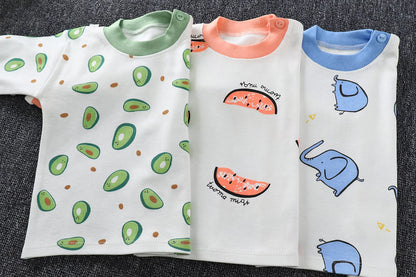 Toddler lounge wear: cotton cartoon pajamas, perfect for relaxed mornings and evenings