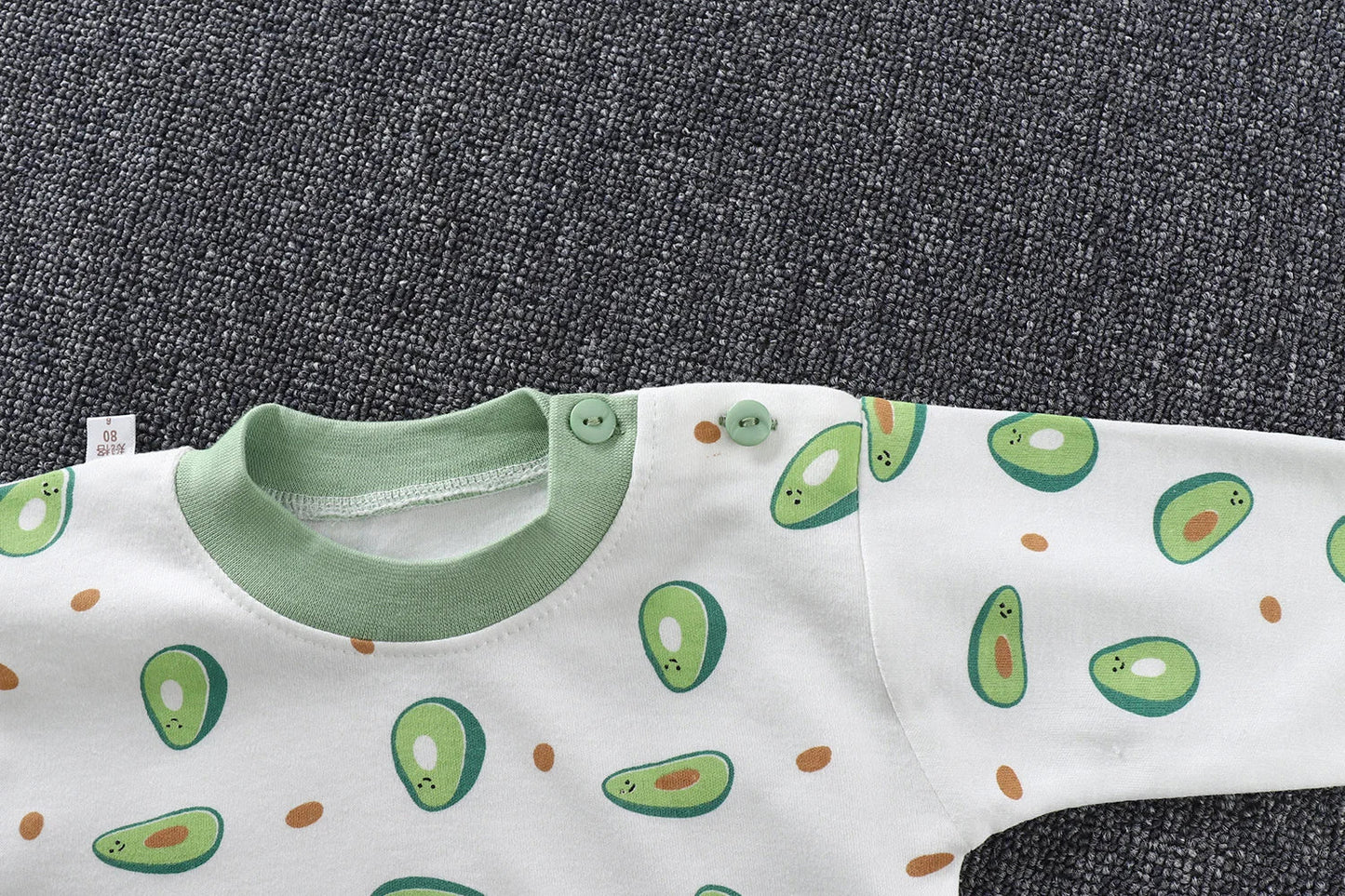 Variety of colorful cartoon prints on unisex kids' cotton long sleeve pajama sets