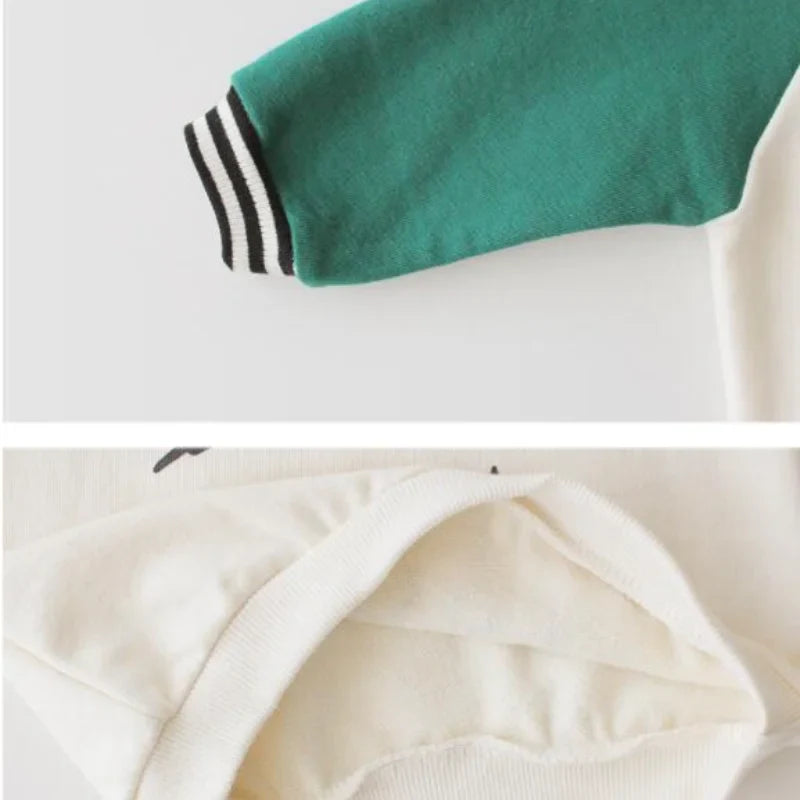 Unisex baby clothes, a long sleeve cotton t-shirt with a bold 'Dream Big' lettering print for fall/spring.