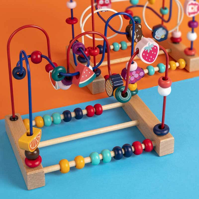 Colorful bead maze puzzle, unisex kids gift, enhances fine motor skills and problem-solving