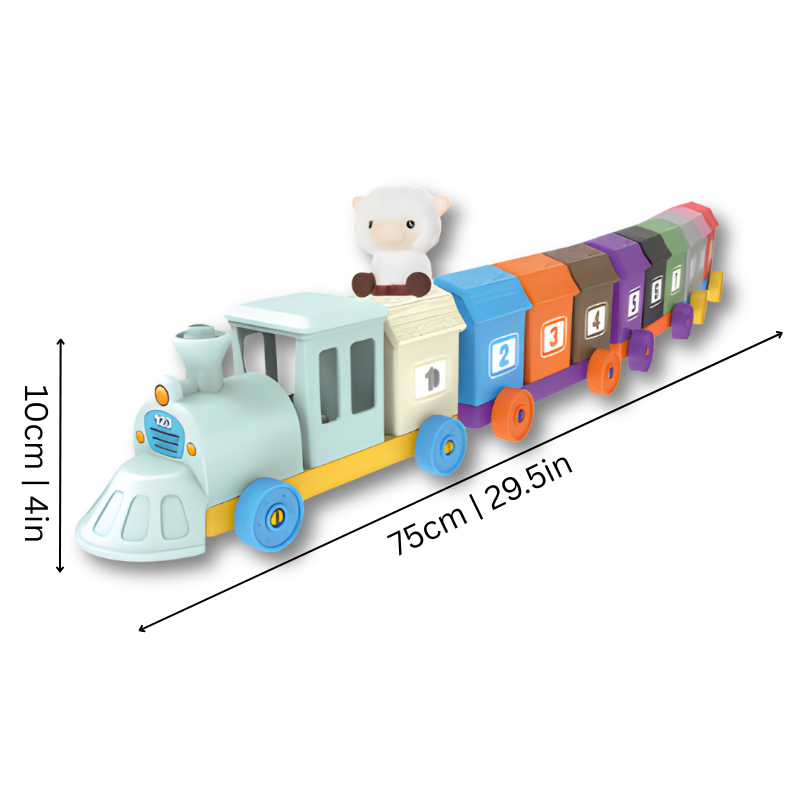 Toddler gift: interactive animal train toy, Montessori-inspired, for preschool education