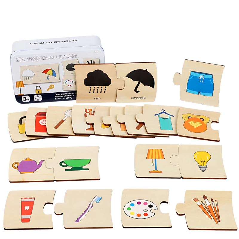 Unisex Kids Educational Number Matching Game laid out, problem solving and learning toy for young children