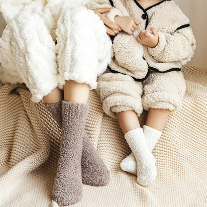 Unisex kids fleece lined winter socks, cozy warm for toddlers & babies