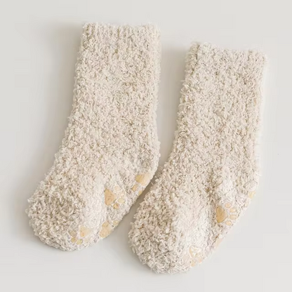 Assorted colors of fleece lined baby and toddler warm socks