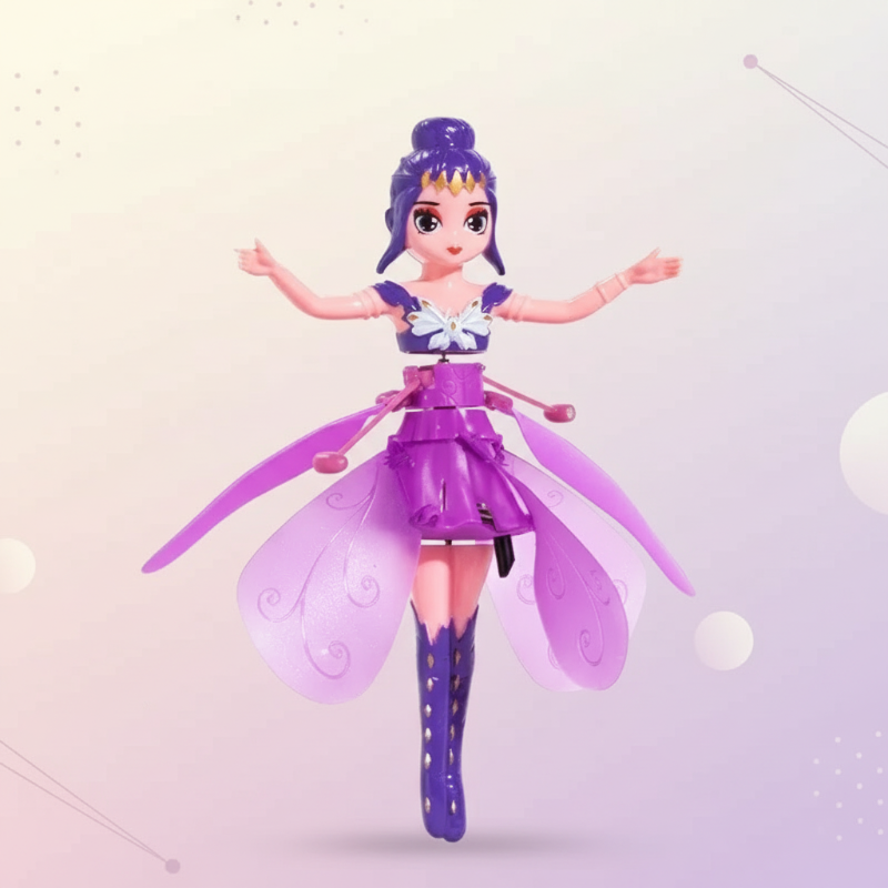 Hand-controlled flying fairy doll for children, offering a unique interactive play experience