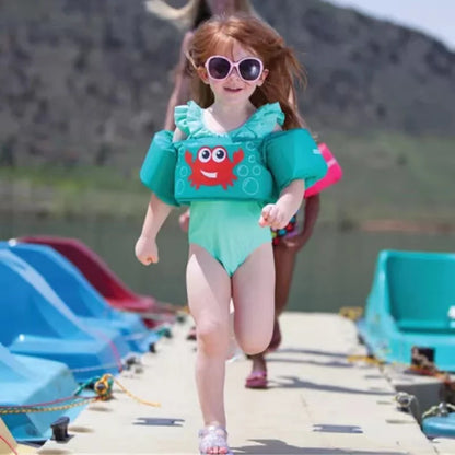 Baby swim float made of durable foam, ensuring pool safety for young children