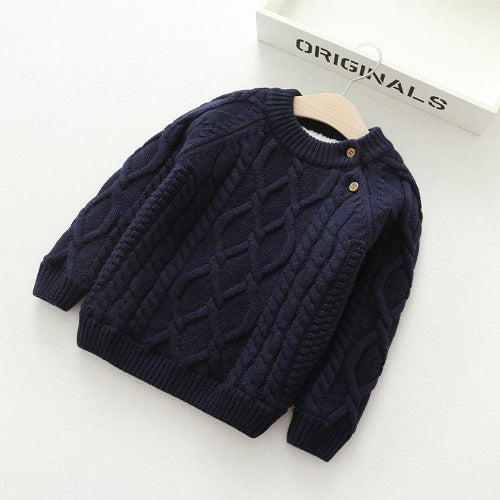 Unisex baby clothing: knitted winter cardigan sweater, warm cozy fall winter toddler knitwear