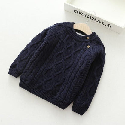Unisex baby clothing: knitted winter cardigan sweater, warm cozy fall winter toddler knitwear