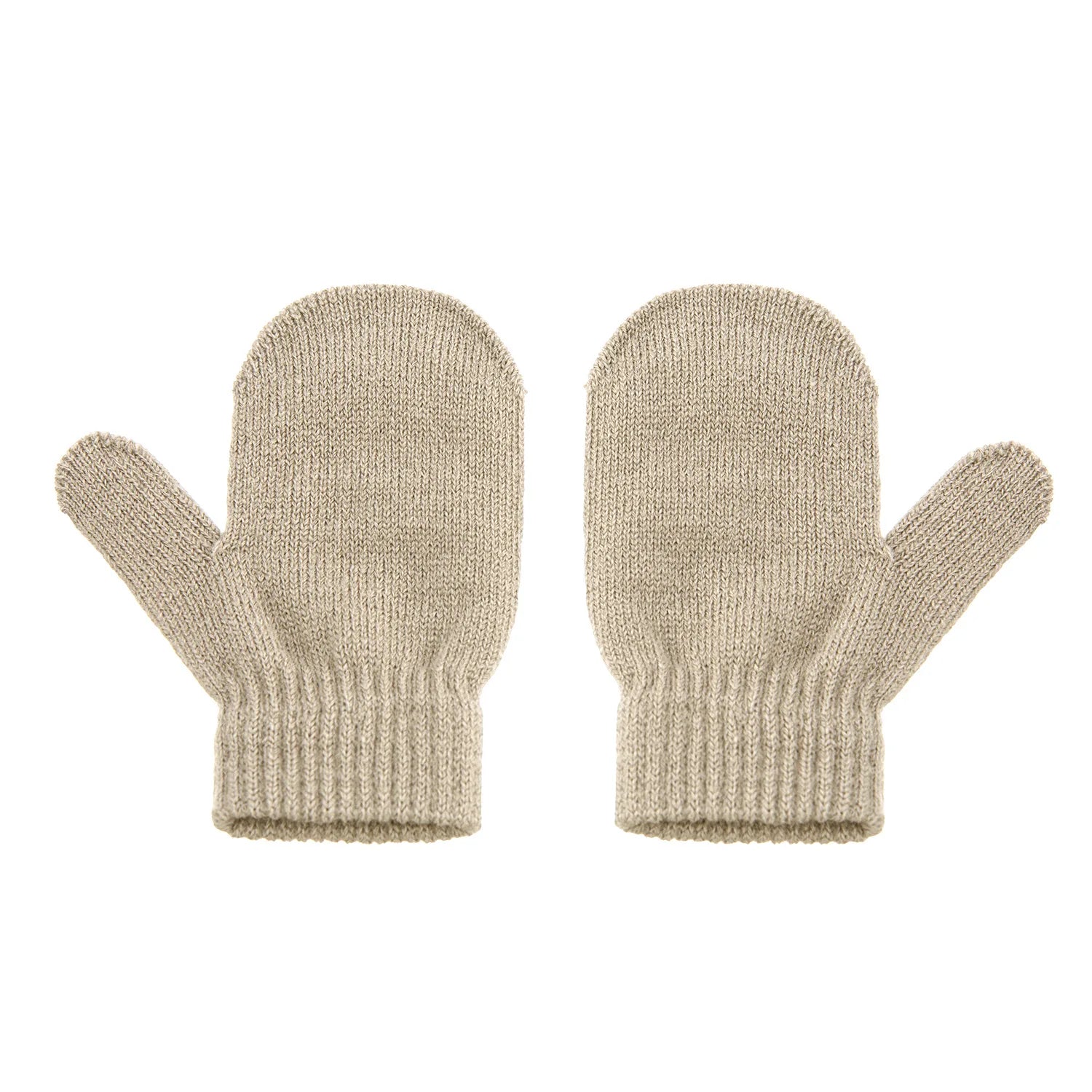 Unisex kids winter accessory set: knitted pompom hat and warm gloves in a gift box