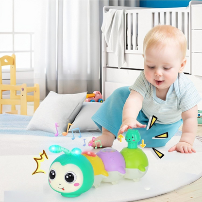 Unisex kids' light-up musical crawling toy with colorful lights for babies & toddlers, promoting motor skills