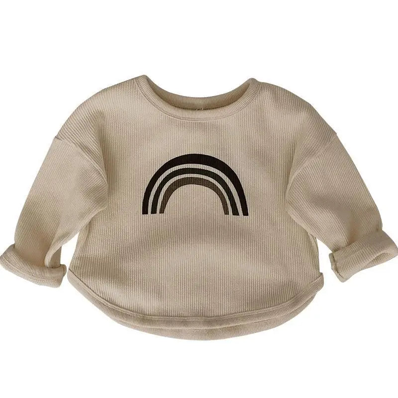 Soft cotton blend long sleeve t-shirt for kids, unisex casual wear, all seasons