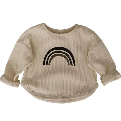 Soft cotton blend long sleeve t-shirt for kids, unisex casual wear, all seasons