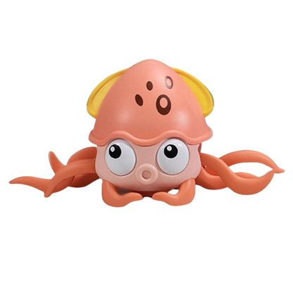 Musical crawling robot toy for unisex kids, promoting motor skills and interactive play for toddlers