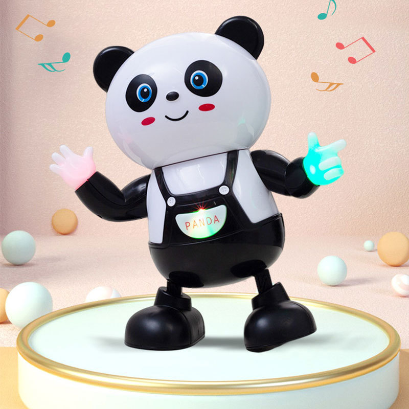 Unisex kids musical dancing panda robot toy, interactive learning for toddlers 0-3 years, develops rhythm & coordination