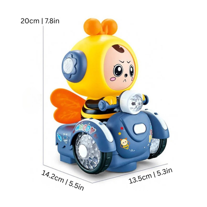 Interactive kids musical robot toy, spins and plays music, perfect for boys and girls, sensory play.
