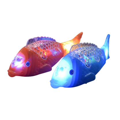 Interactive kids musical swimming fish toy, a fun and educational gift for toddlers and babies.