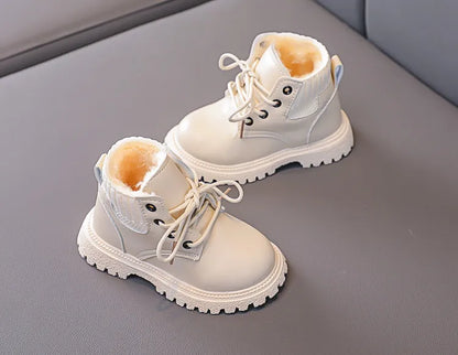 Toddler warm boots, orange, anti-skid, plush lining for ultimate coziness