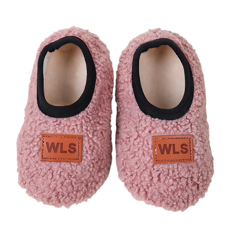 Cozy anti-slip plush slippers, perfect indoor wear for toddlers, unisex child comfort