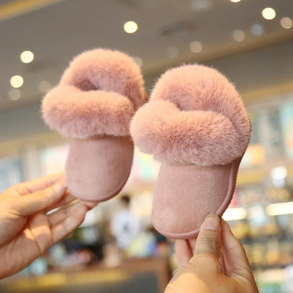 Warm kids winter boots, plush comfort, non-slip baby first walker footwear