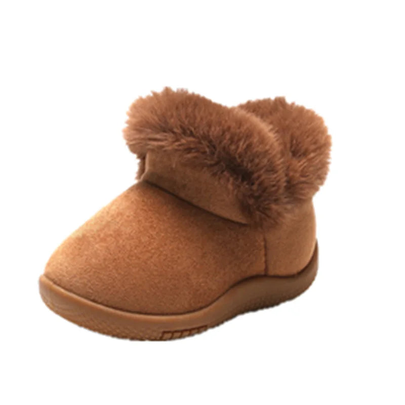 Cozy kids winter boots, unisex design, warm footwear with non-slip sole