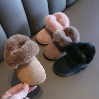 Baby plush snow boots, warm and comfy, ideal toddler footwear for cold weather