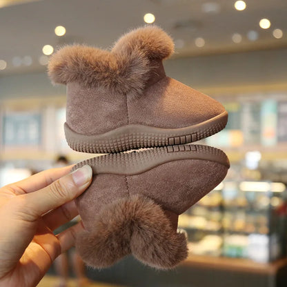 Infant snow boots with plush warmth, non-slip sole, perfect for toddlers