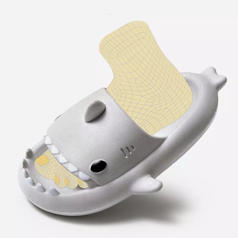 Kids' blue shark play sandals, great for sand and water play