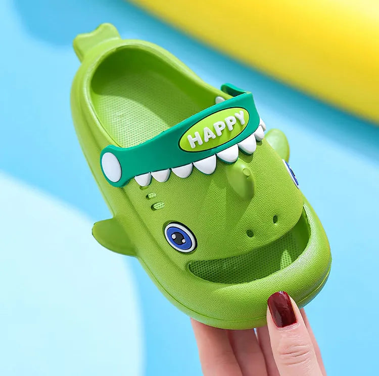 Unisex Kids' Shark Slippers - Fun Non-Slip Summer Slides for Playtime