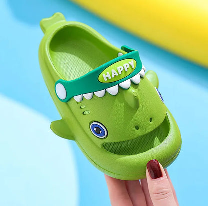 Unisex Kids' Shark Slippers - Fun Non-Slip Summer Slides for Playtime