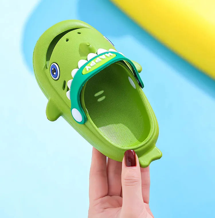 Unisex Kids' Shark Slippers - Fun Non-Slip Summer Slides for Playtime