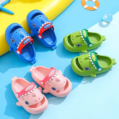 Unisex Kids' Shark Slippers - Fun Non-Slip Summer Slides for Playtime