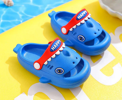 Unisex Kids' Shark Slippers - Fun Non-Slip Summer Slides for Playtime
