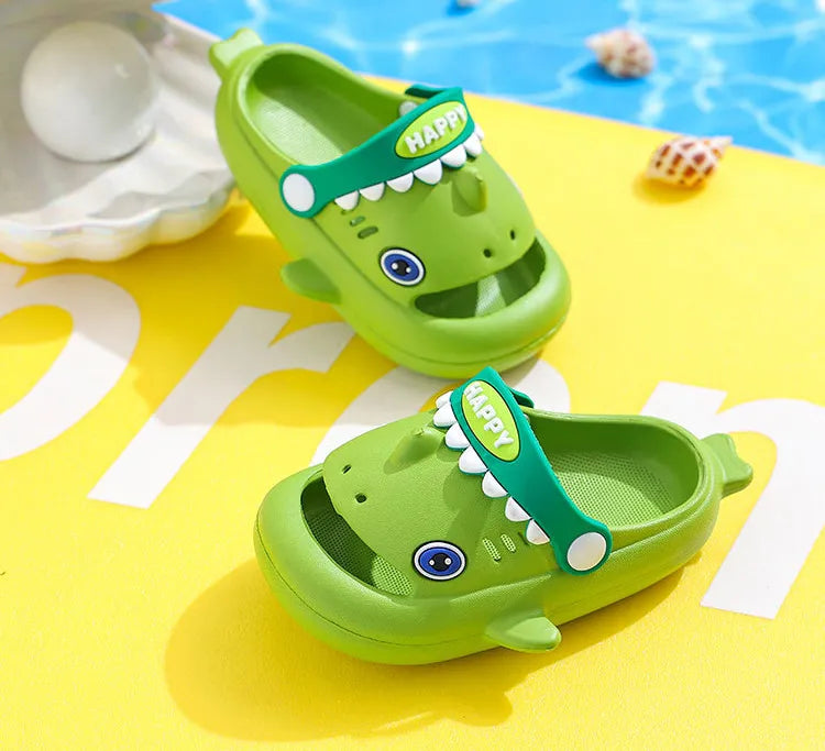 Unisex Kids' Shark Slippers - Fun Non-Slip Summer Slides for Playtime