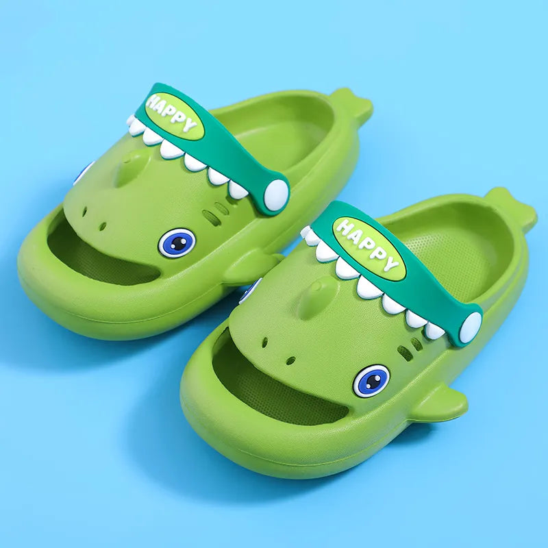 Unisex Kids' Shark Slippers - Fun Non-Slip Summer Slides for Playtime