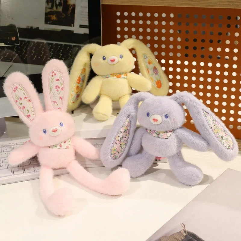 Unisex Kids Soft Fidget Bunny Toy, plush stress relief sensory toy for baby gift keychain